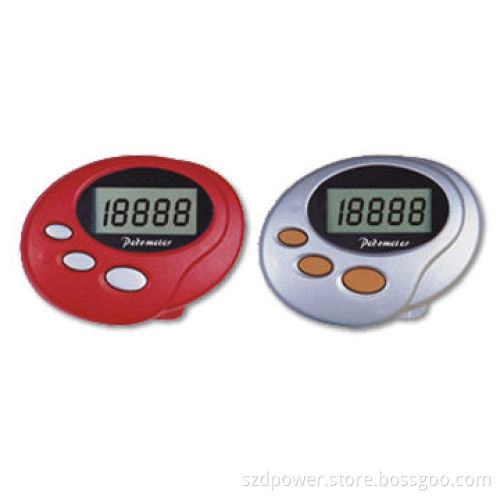 Multi-functional Pedometers, Measures 5.3 x 3.9 x 1.0cm, with Clock and Calorie Meter